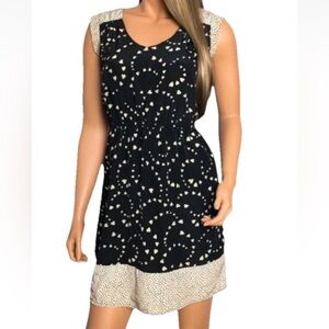 BeBop Women’s L Babydoll Dress Chiffon Heart Print Romantic Valentine Feminine